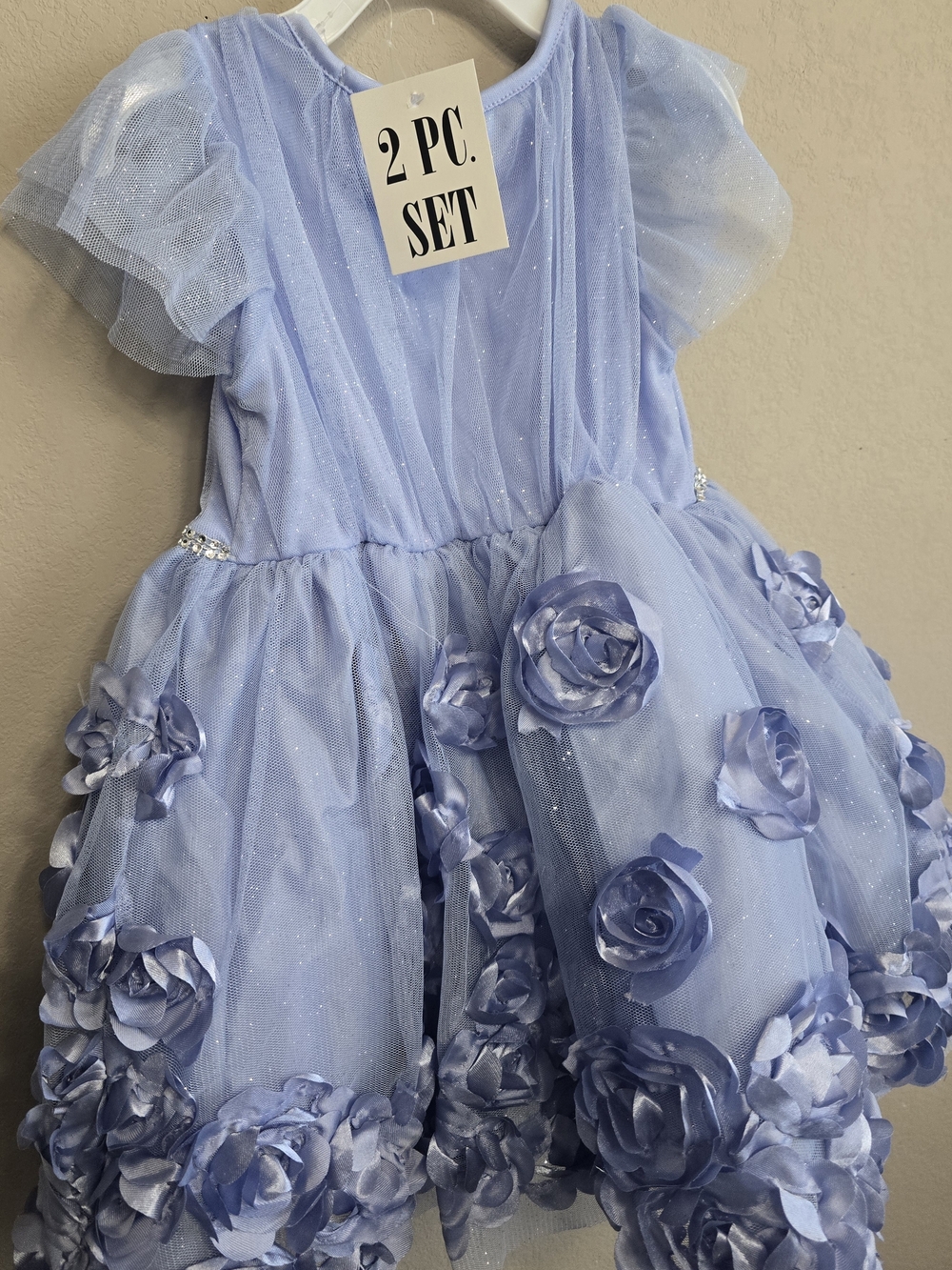 Rare Editions Light Blue Girls Dress - 3T